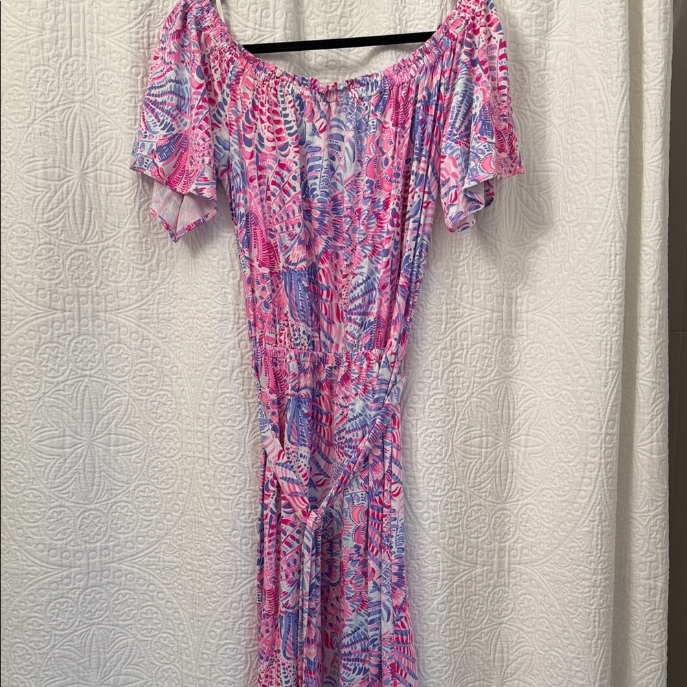Lilly Pulitzer Colorful Off-Shoulder Dress